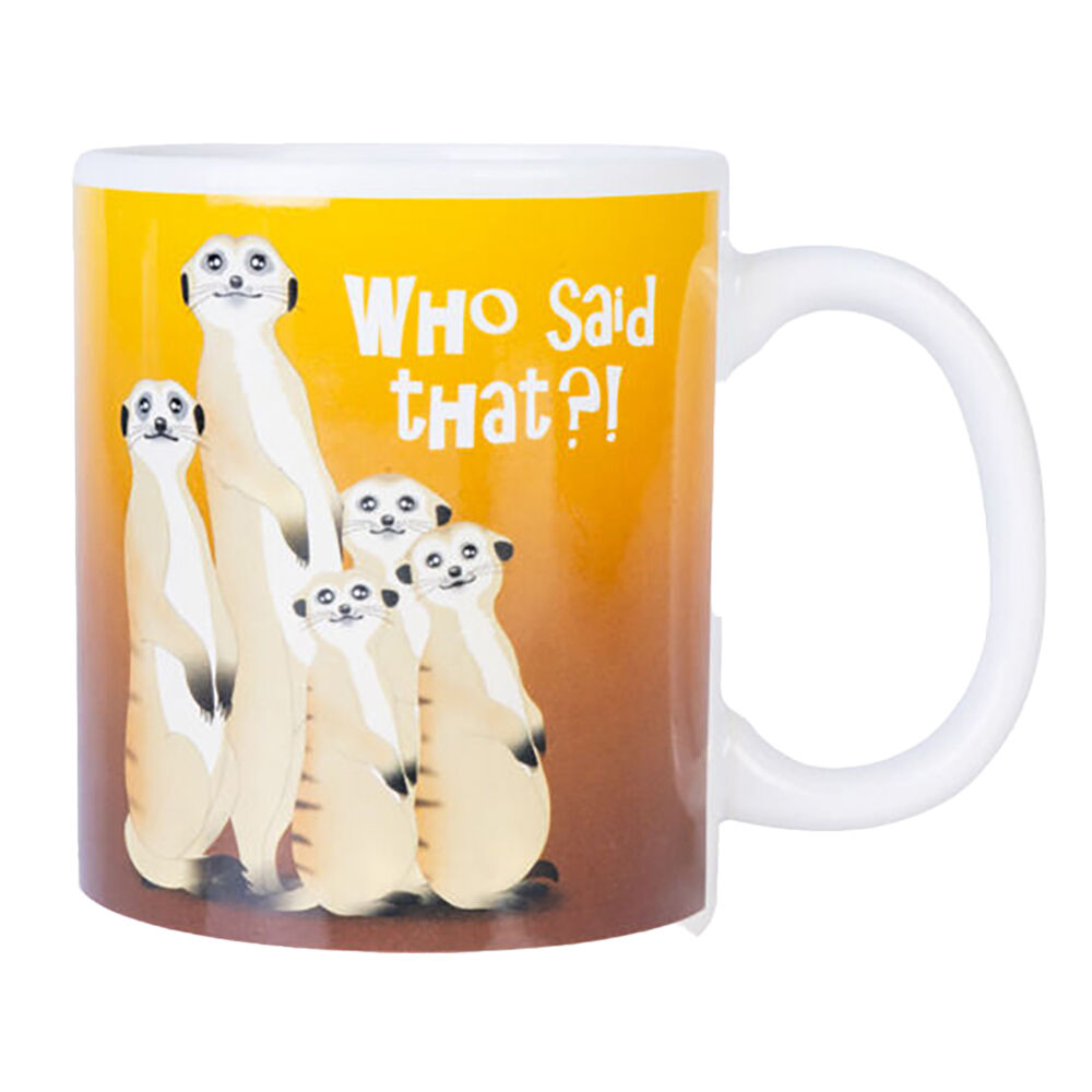 Meerkat Ceramic Coffee Mug Drinkware 115x95mm - Yellow