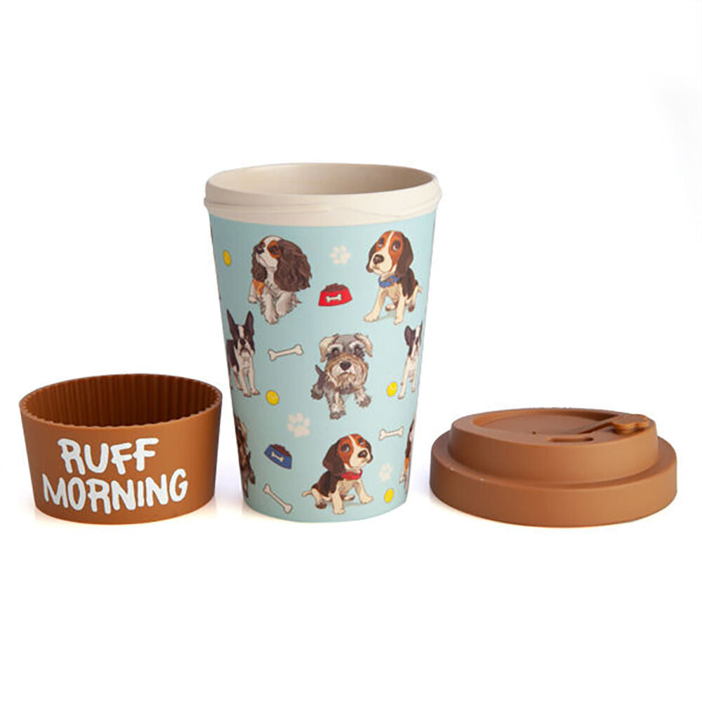 Eco-To-Go Bamboo 470ml Travel Coffee Cup/Tumbler 6.5x14.5cm Dog (2 Pack) — image 3