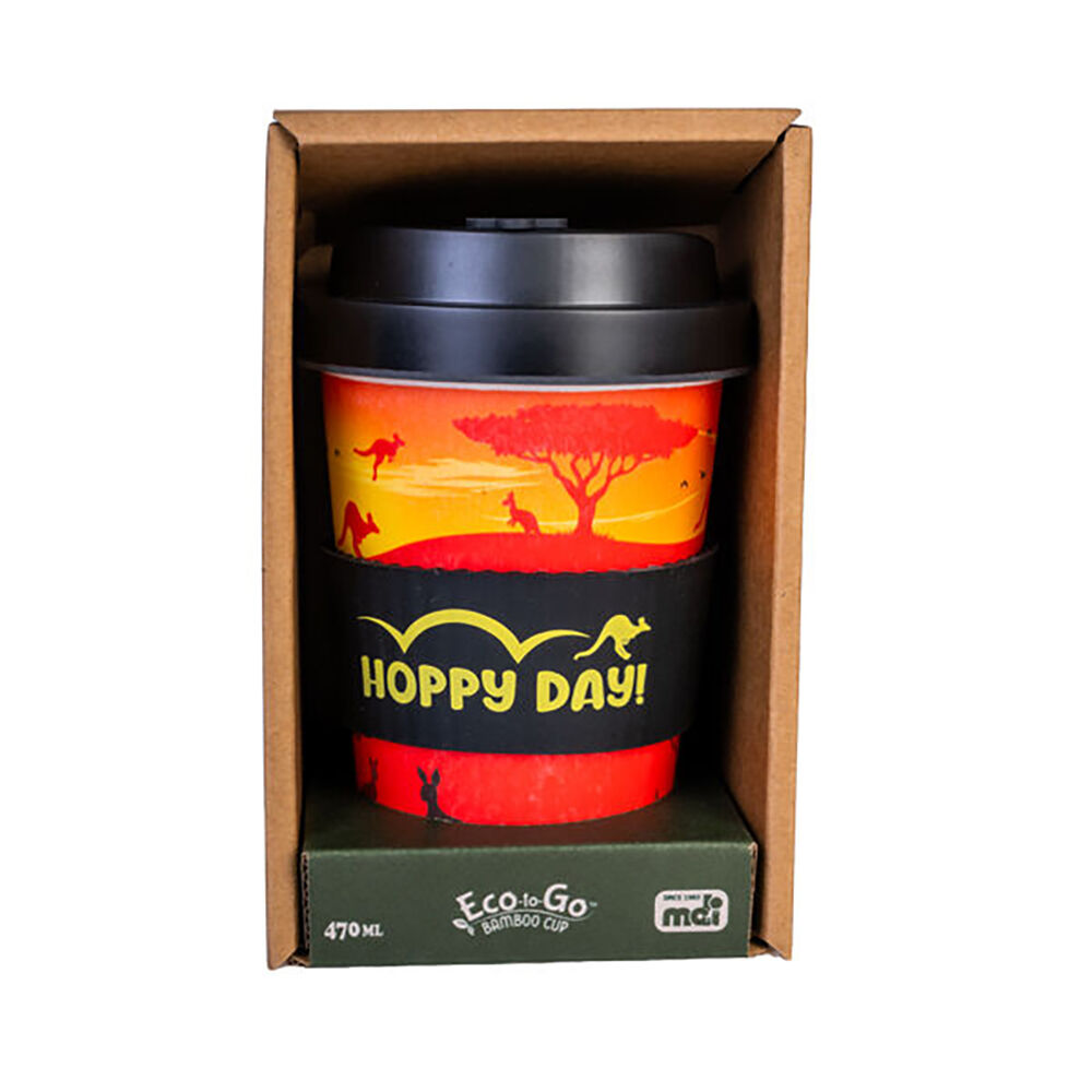 Outback Mates Eco-To-Go Bamboo 470ml Travel Coffee Cup 6.5x14.5cm Kangaroo — image 3