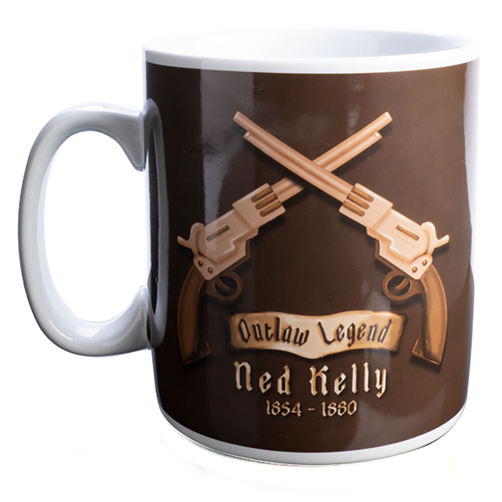 Outback Mates Giant Mug Featuring Bushranger Ned Coffee Mug Classic Brown — image 2