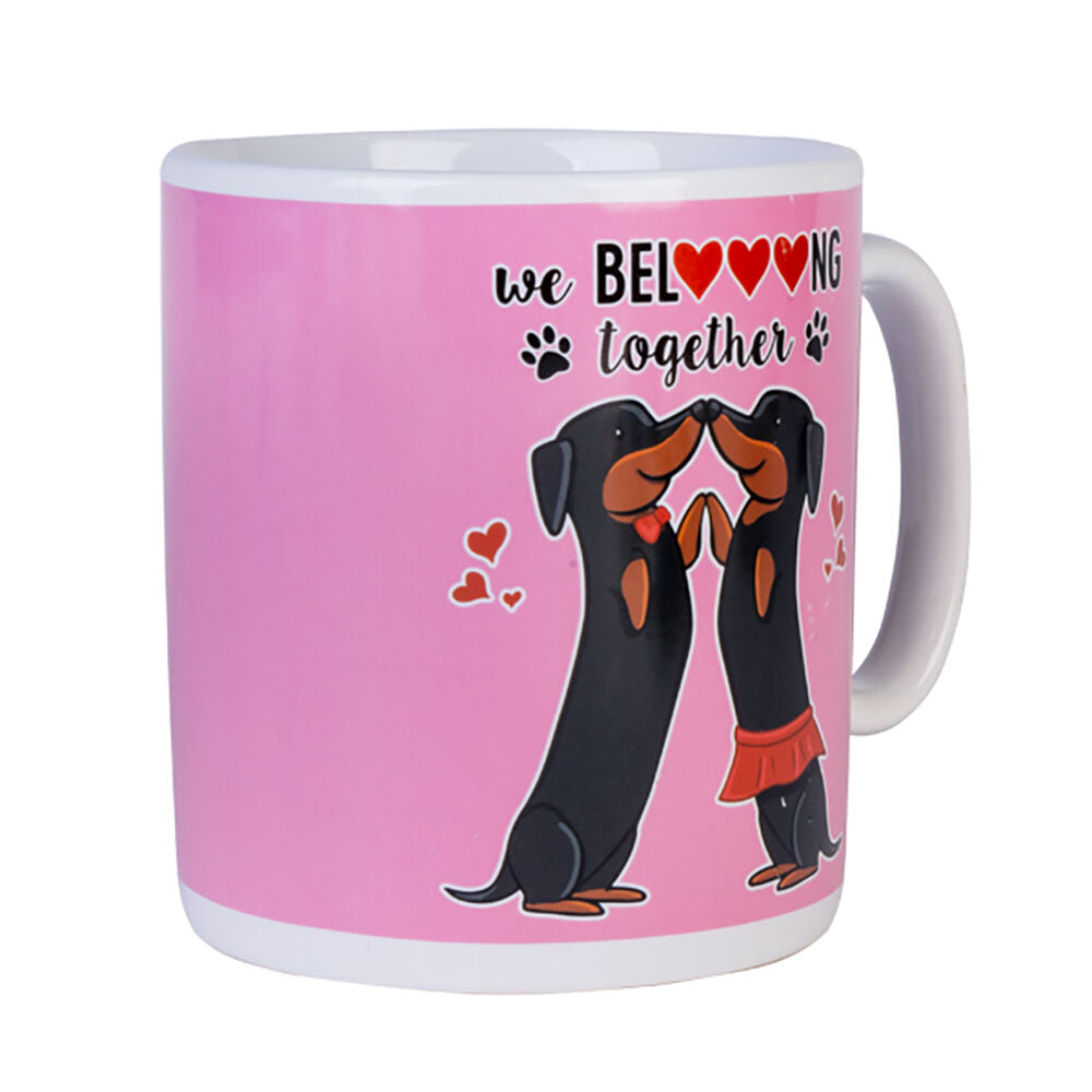 Mdi Giant Mug Dachshund Valentine Home/Kitchen Drinkware Coffee Mug Pink — image 3