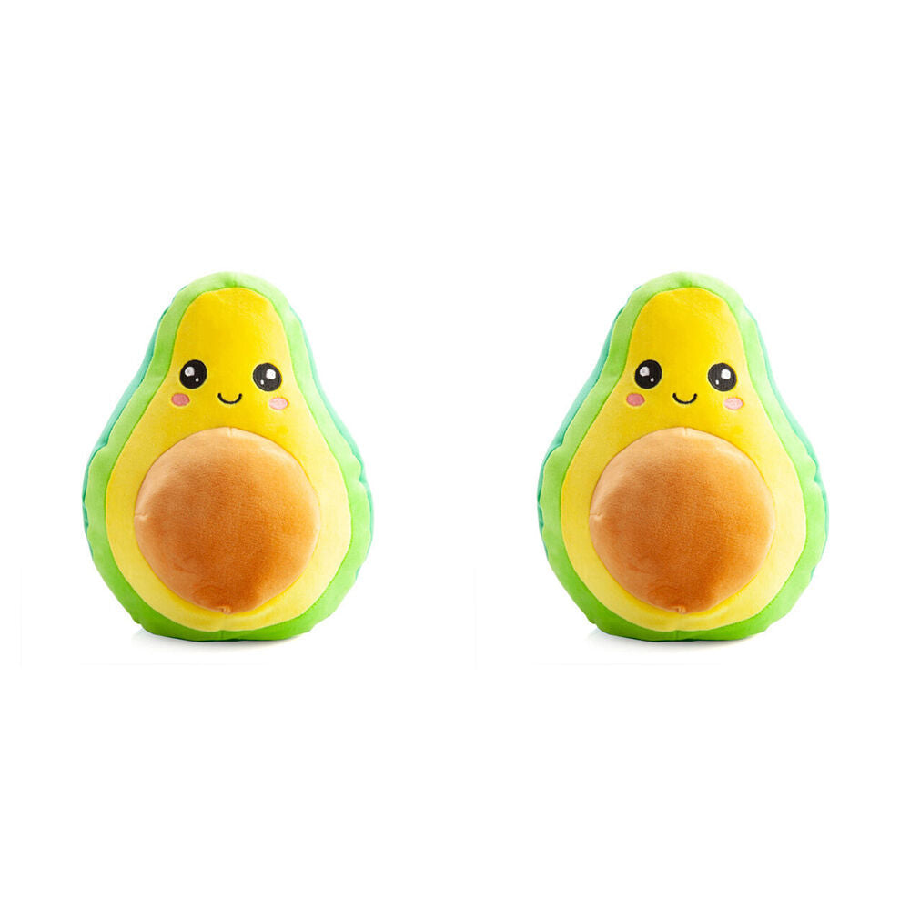 Smooshos Pal Squishy Super Soft Velour Plushie Kids Toy 22x16x22cm Avocado (2 Pack)