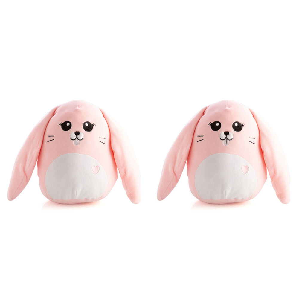 Smooshos Pal Squishy Velour Plushie Kids Toy 22x16x22cm Bunny Rabbit (2 Pack)