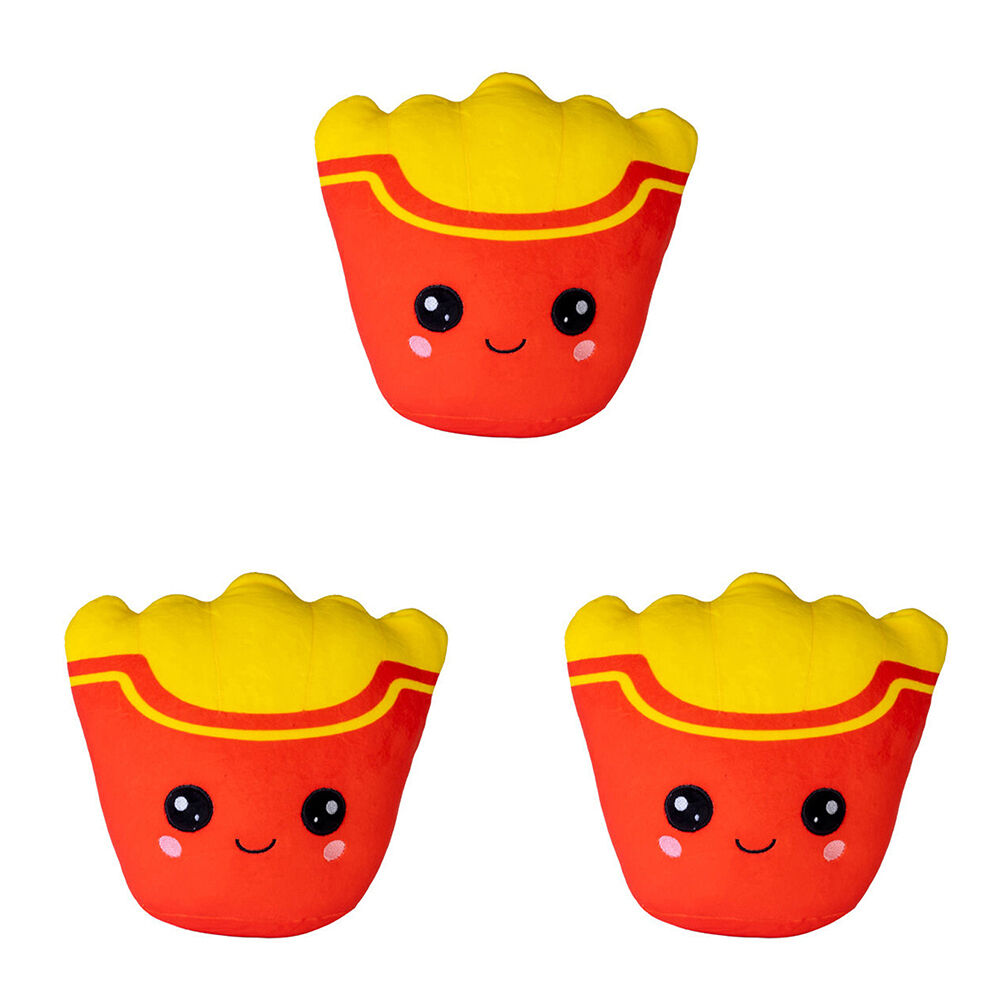Smooshos Pal Squishy Super Soft Velour Plushie Kids Toy 22x16x22cm Fries (3 Pack)