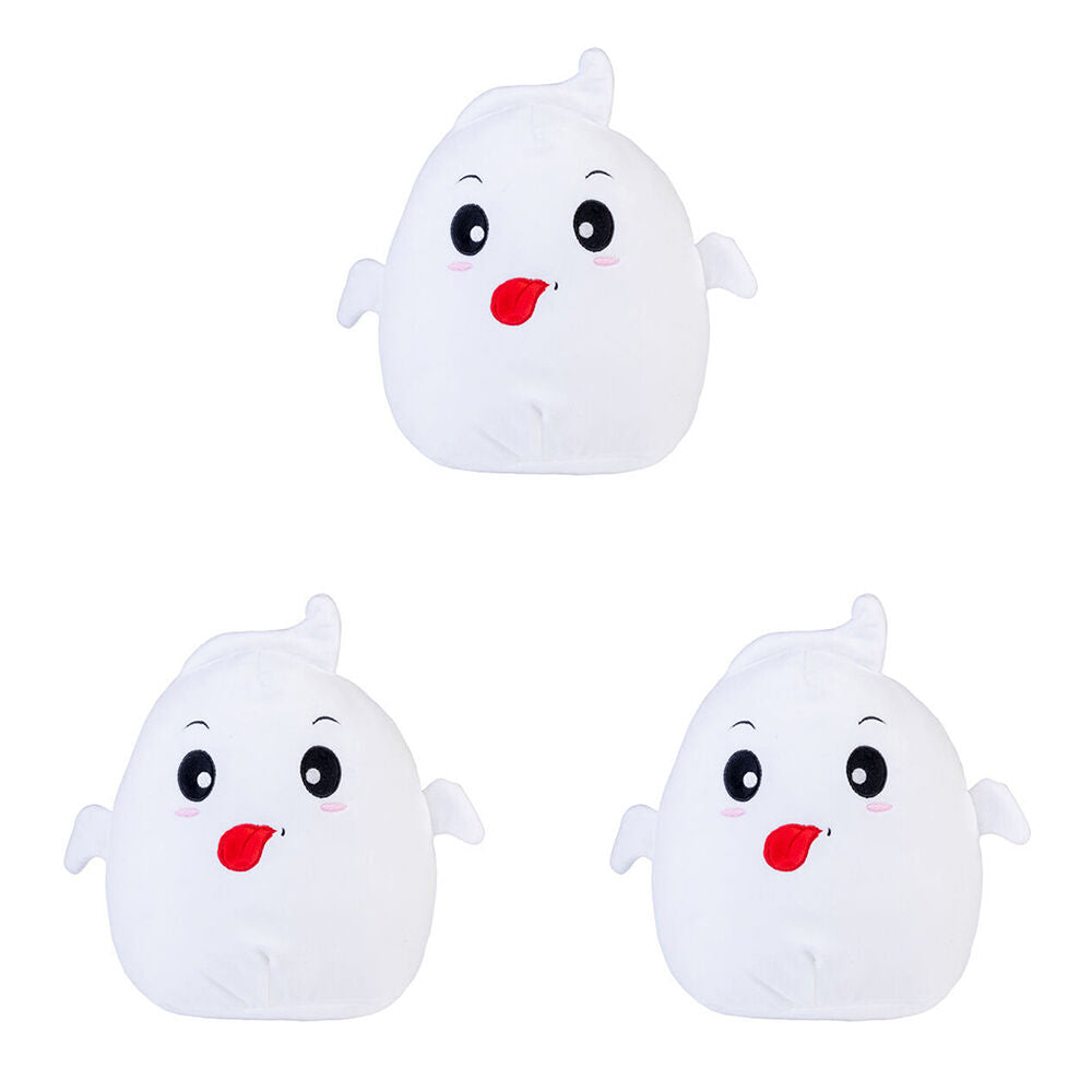 Smooshos Pal Squishy Super Soft Velour Plushie Kids Toy 22x16x22cm Ghost (3 Pack)
