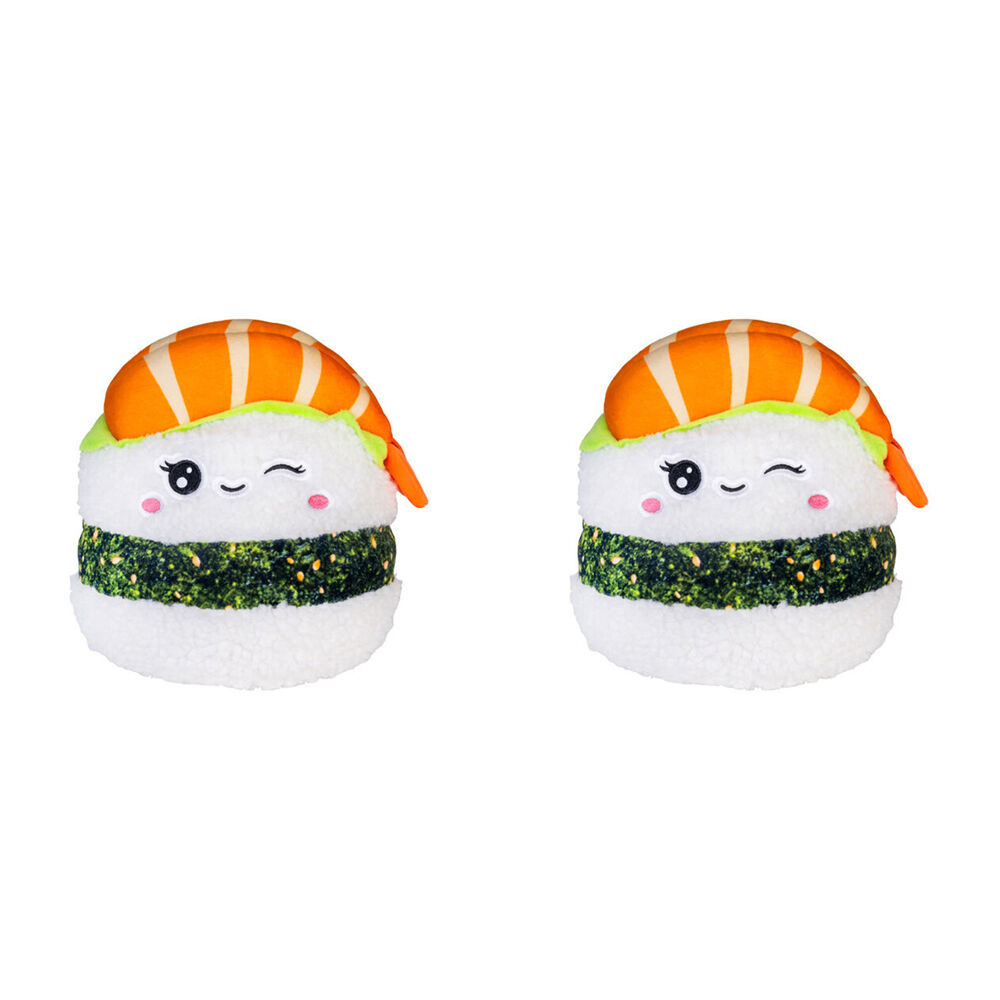 Smooshos Pal Squishy Velour Plushie Kids Toy 22x16x22cm Nigiri Sushi (2 Pack)