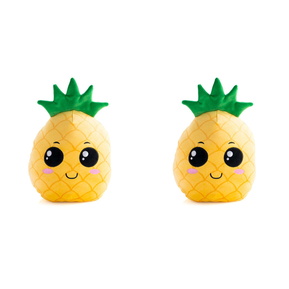 Smooshos Pal Squishy Super Soft Velour Plushie Kids Toy 22x16x22cm Pineapple (2 Pack)