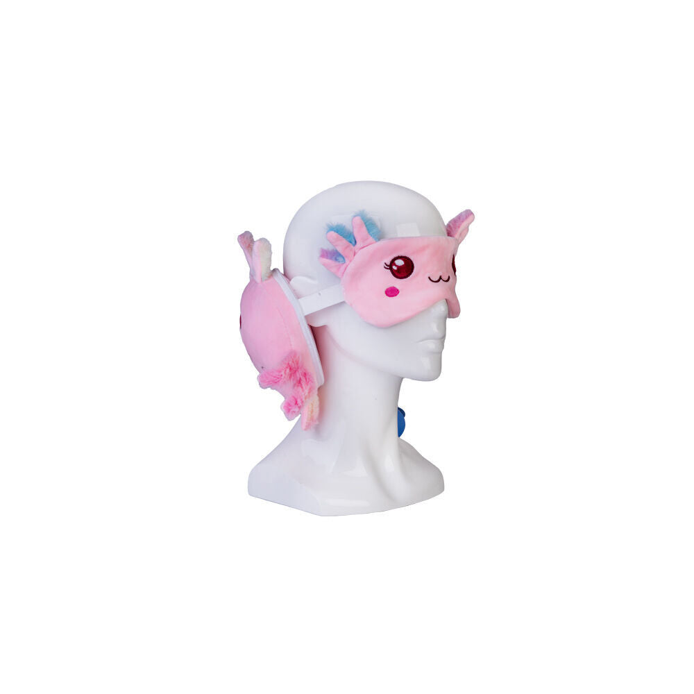 Smooshos 17x15x10cm Travel Axolotl Pal Velour Plushie Neck Pillow Kids Toy — image 3