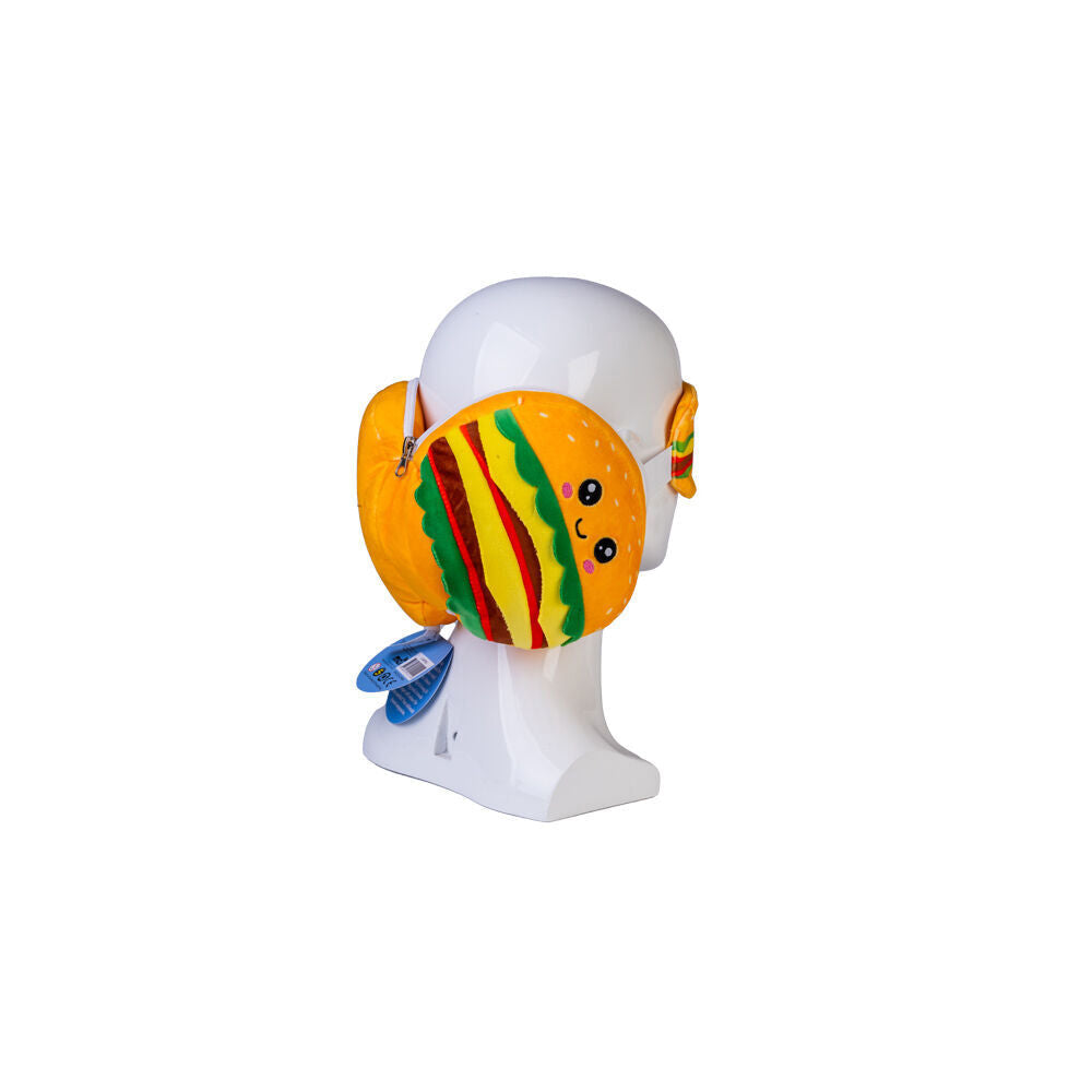 Smooshos 17x15x10cm Travel Burger Pal Velour Plushie Neck Pillow Kids Toy — image 4
