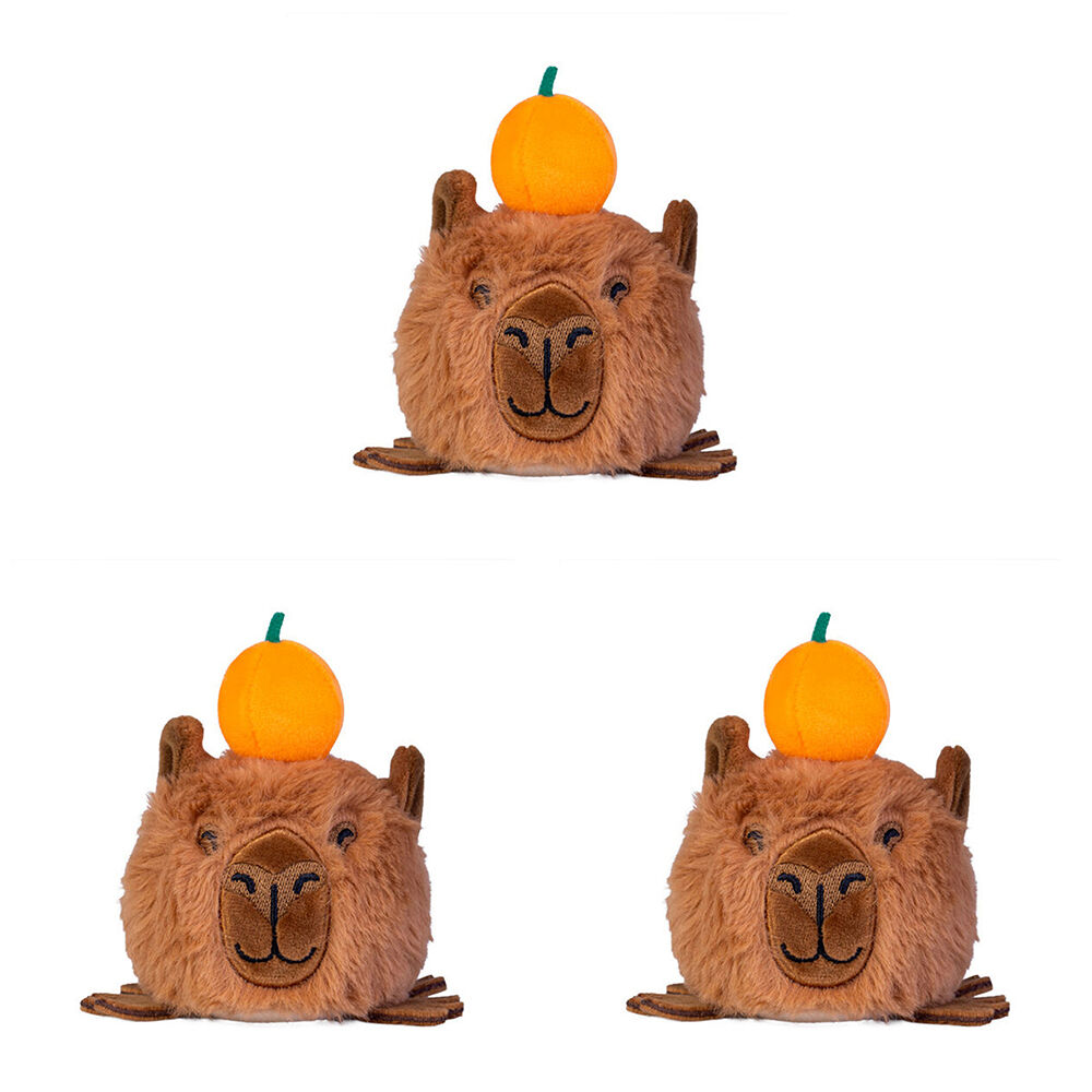 PBJ Plush Ball Jellies Squishy Filled Childrens Toy 8x8x8cm Capybara (3 Pack)