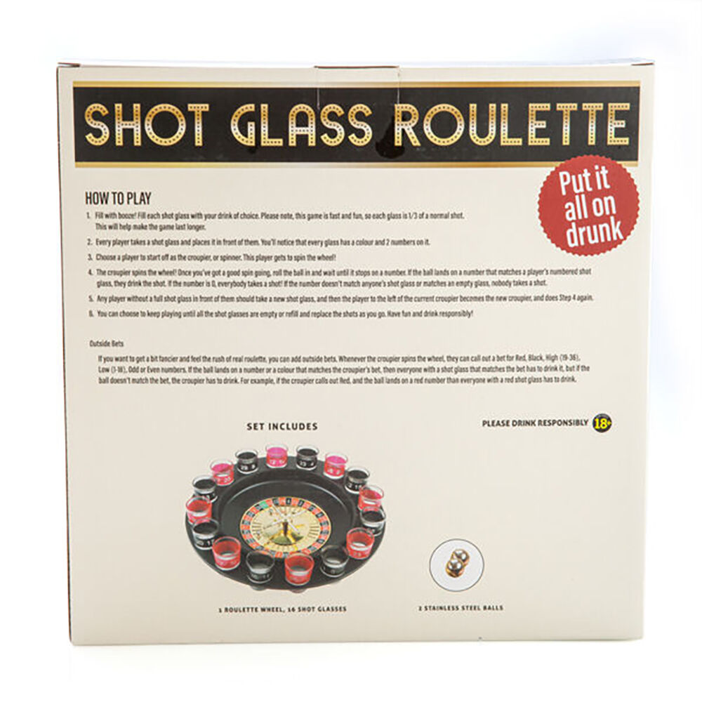 Mdi Shot Glass Roulette w/ Shot Glasses Drinking Roulette Game Set 29.5cm — image 4