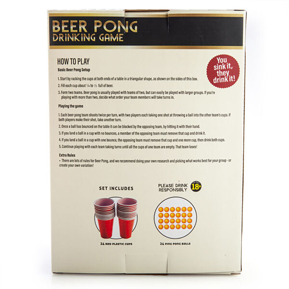 Mdi Beer Pong 24 Cups/Ping Pong Balls Set Tabletop Fun Party Drinking Game — image 5