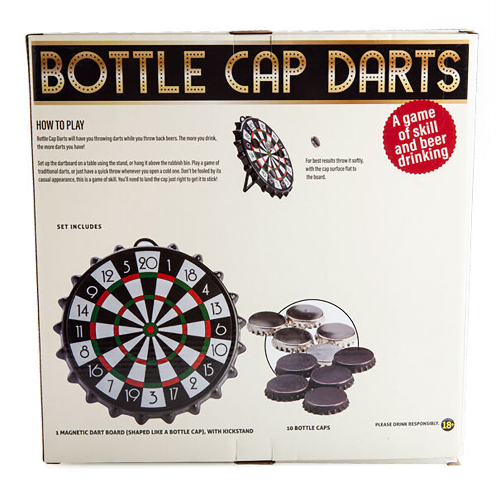 Mdi Magnetic Bottle Cap Darts Wall Game Novelty Bar Display Toy 25x25cm — image 6