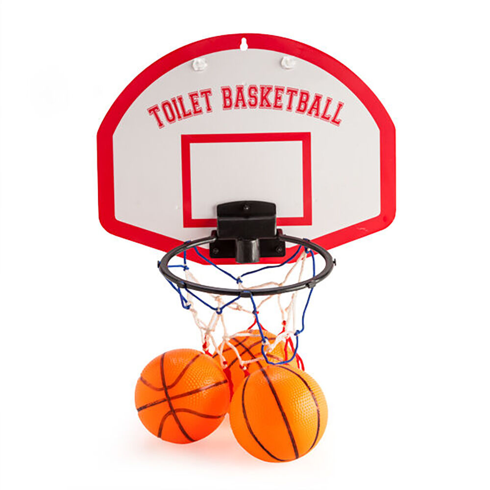 Mdi Backboard Game Toilet & Potty Mini Hanging Hoop Basketball Play Toy Set — image 2