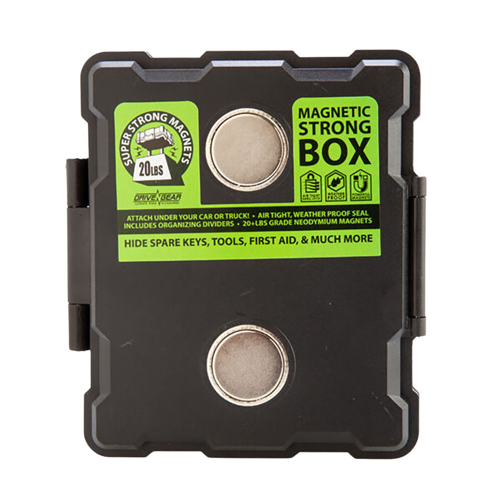 Mdi Magnetic Storage Box Compact Desk Organiser Case 11x10cm - Black (2 Pack) — image 2