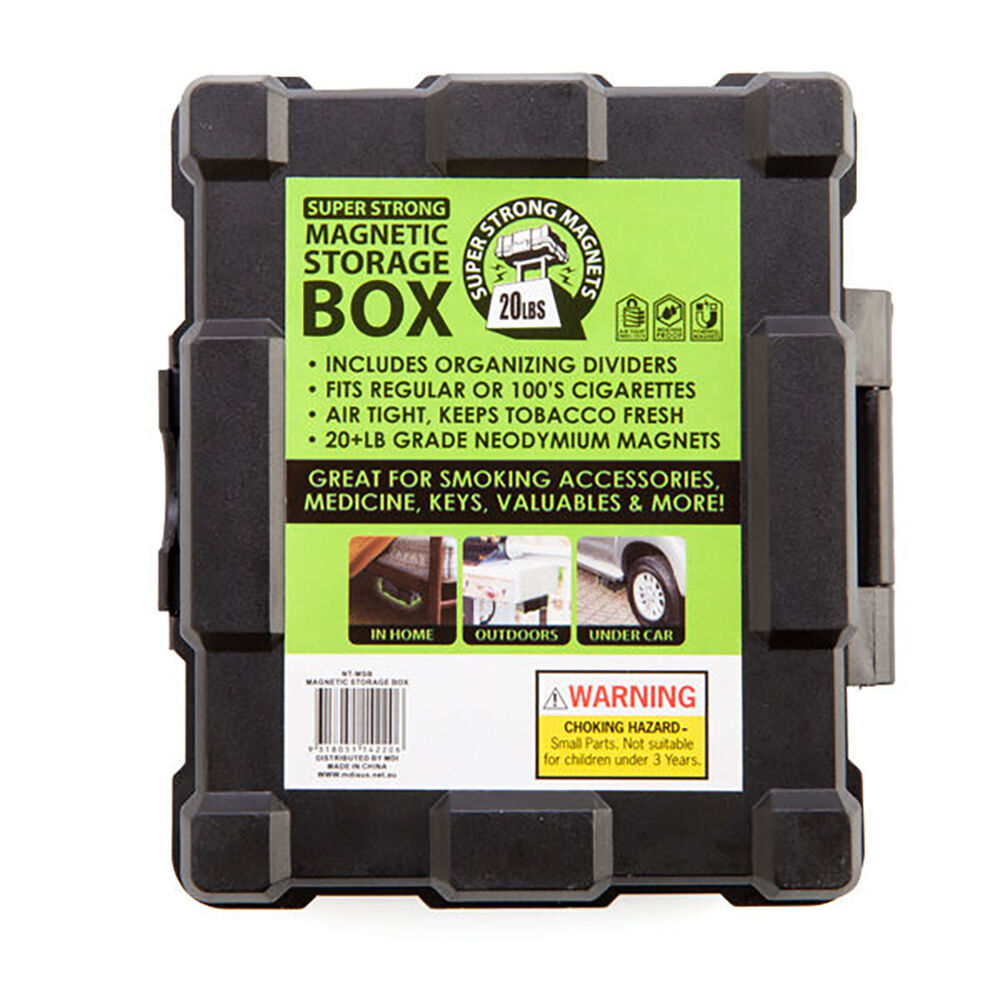 Mdi Magnetic Strong Storage Box Desk Organiser Weatherproof 11x10cm BLK — image 3