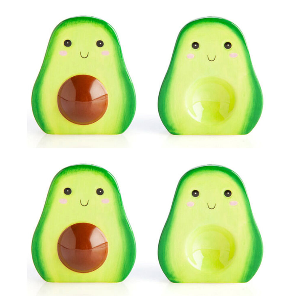 Flavour Mates 2pc Flavour Mates Salt & Pepper Spice Shaker Duo Set 5x7x8cm Avocado Halves (2 Pack)