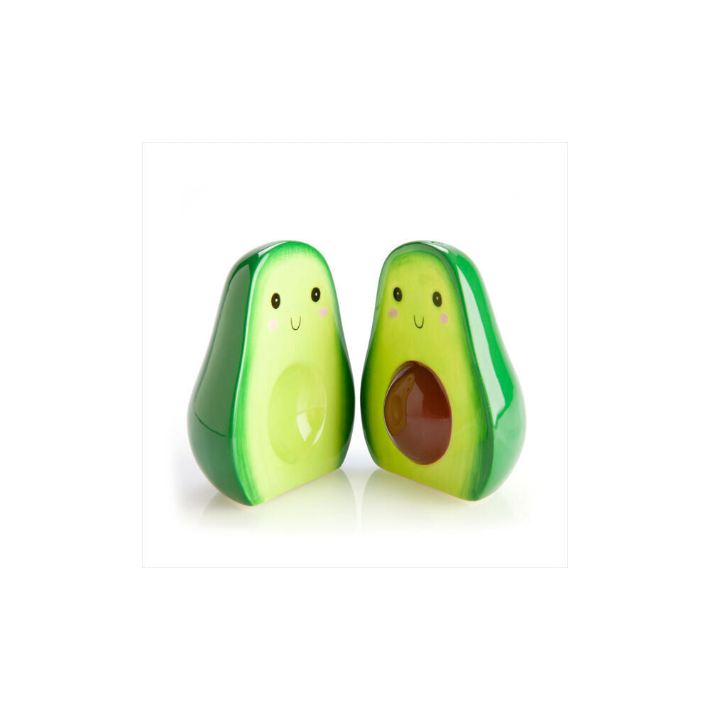 Flavour Mates 2pc Flavour Mates Salt & Pepper Spice Shaker Duo Set 5x7x8cm Avocado Halves (2 Pack) — image 4