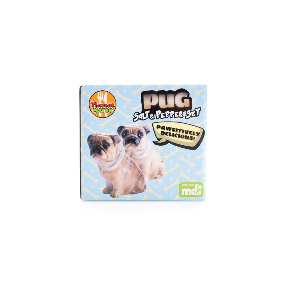 Flavour Mates 3D Salt & Pepper Spice Shaker Duo Set 4x8x8cm Pug Dogs Pair (2 Pieces) — image 3