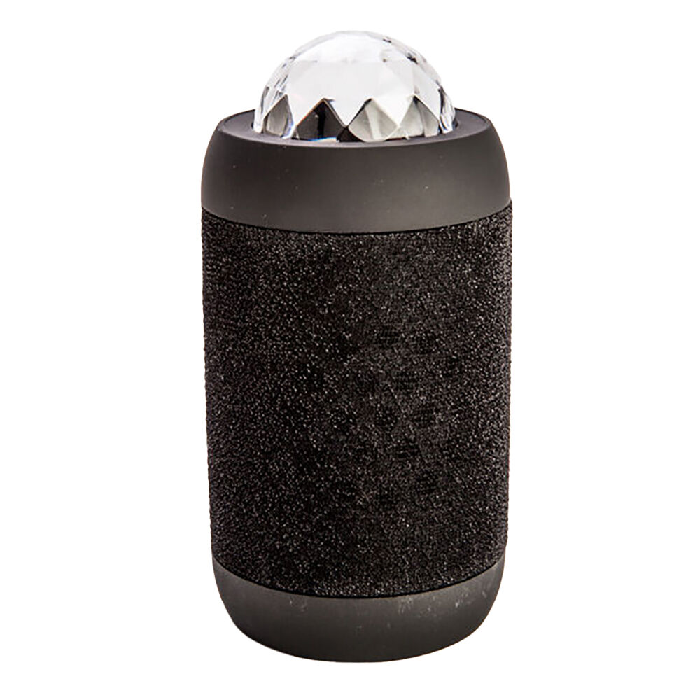 Art + Tech Disco Ball LED Party Bluetooth Wireless Speaker 7.5x14.5cm — Black
