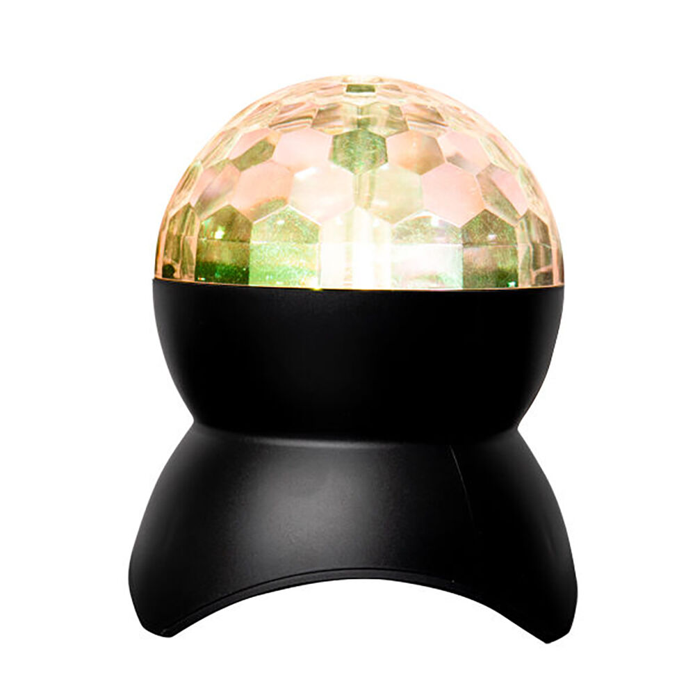 Art + Tech Disco Ball Karaoke LED Party Wireless Speaker 11x13.2cm Black