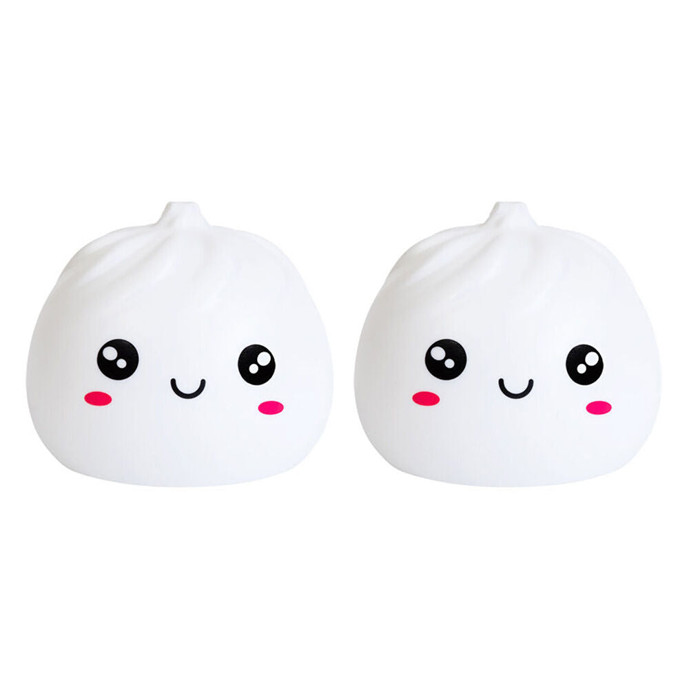 Art + Tech LED Lamp Steamed Bun Cute Night Light Desk Home Decoration 11cm (2 Pack)