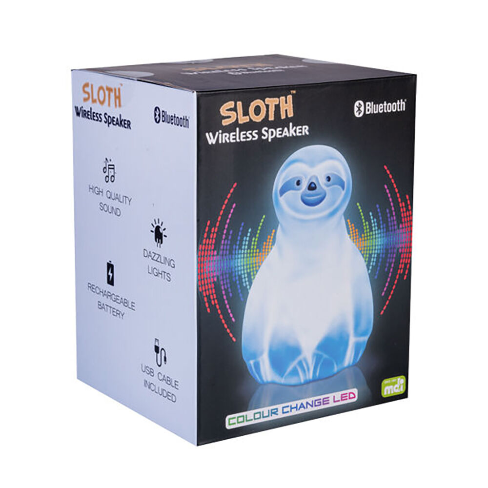 Art + Tech Light Up Speaker Sloth Fun LED Animal Music Decor 14.3x20.4cm — image 5