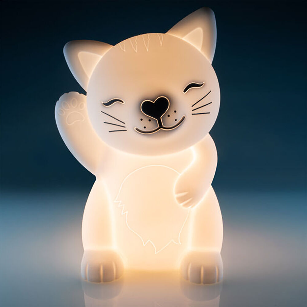 Lil Dreamers Silicone Touch Led Lamp Light Kids Bedroom Decor White Cat — image 2