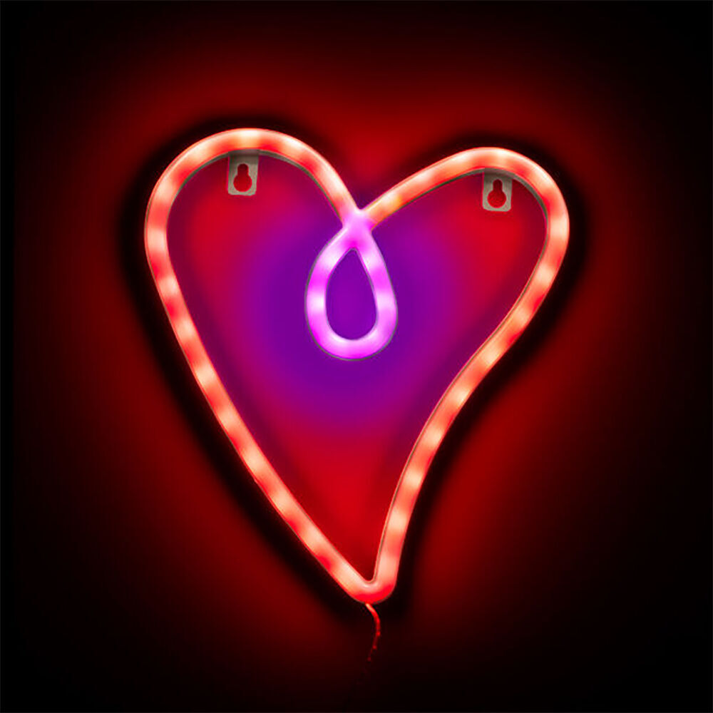 Art + Tech LED Wall Light Heart Romantic Home Accent Night Light 20x22.5cm (2 Pack) — image 3