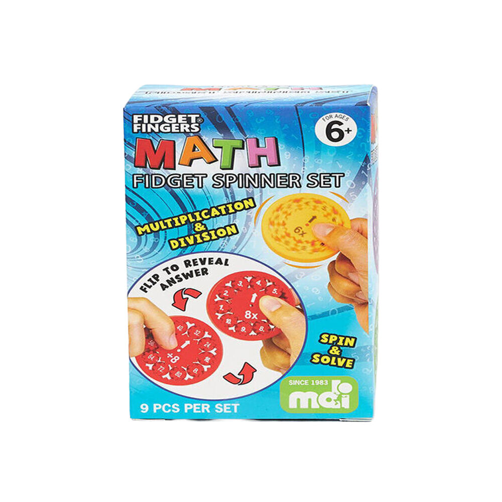 Mdi Math Fidget Spinner Set Educational Sensory Toy Kids 5.5x5.5cm Assorted (2 Pack) — image 2