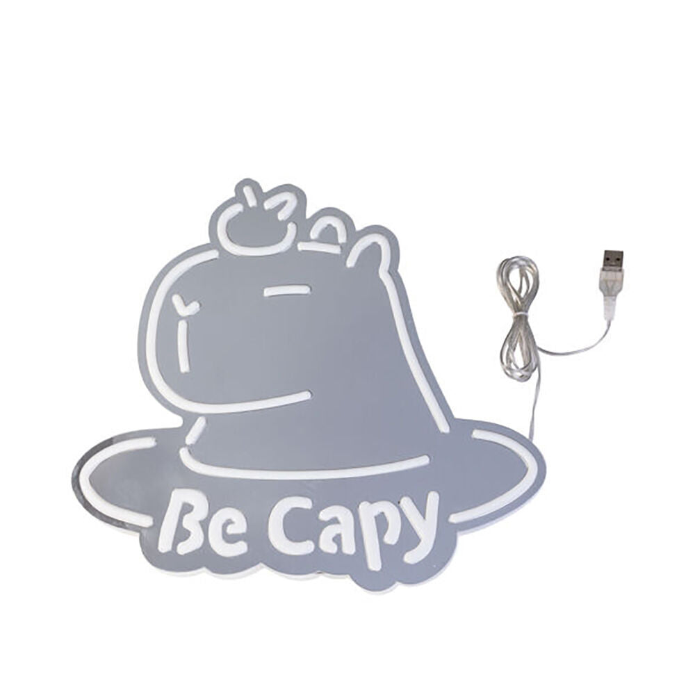 Art + Tech LED Mirror Wall Light Capybara Animal Home Decoration 28.5x3cm (2 Pack) — image 2