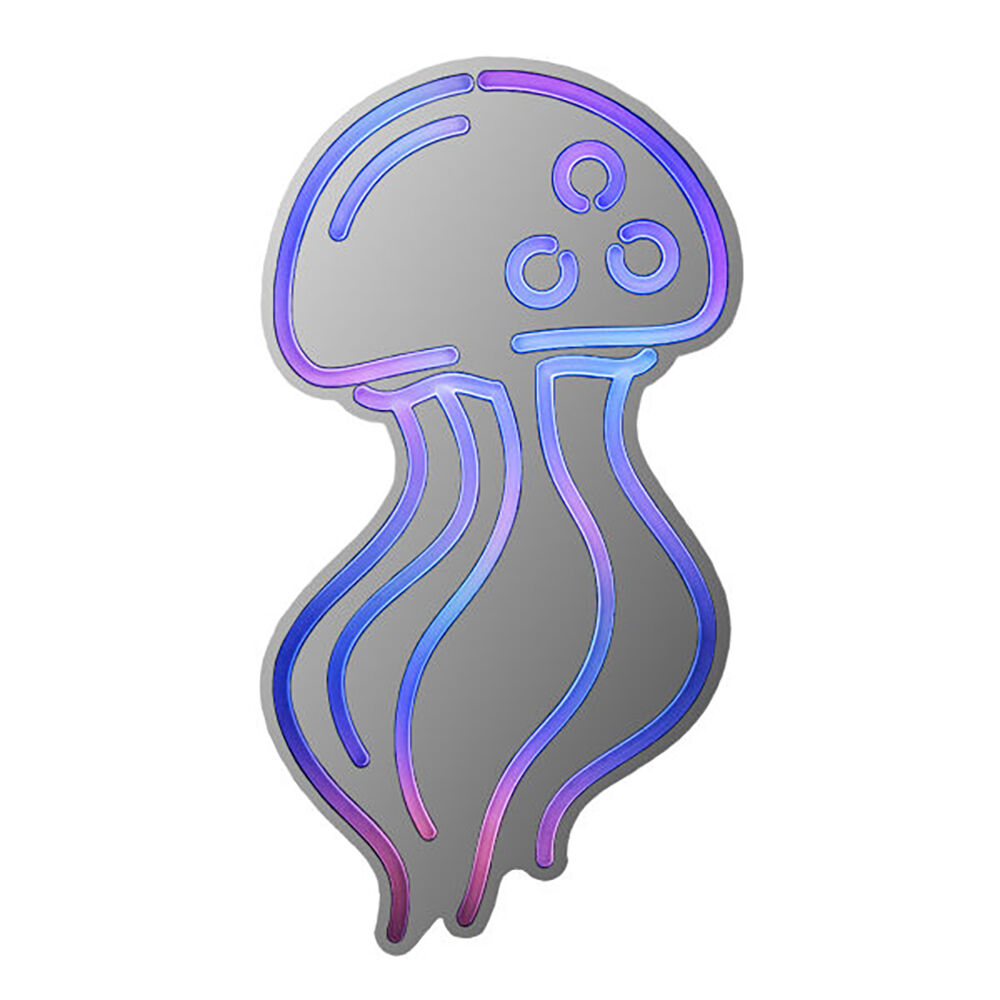 Art + Tech LED Mirror Wall Light Jellyfish Ocean Theme Mood Decoration 33cm — image 2