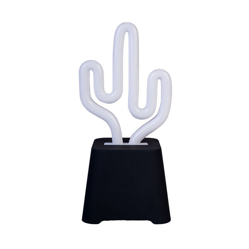 Art + Tech Neon Light Speaker Cactus Fun LED Bluetooth Mini 8.9x18.1cm Green