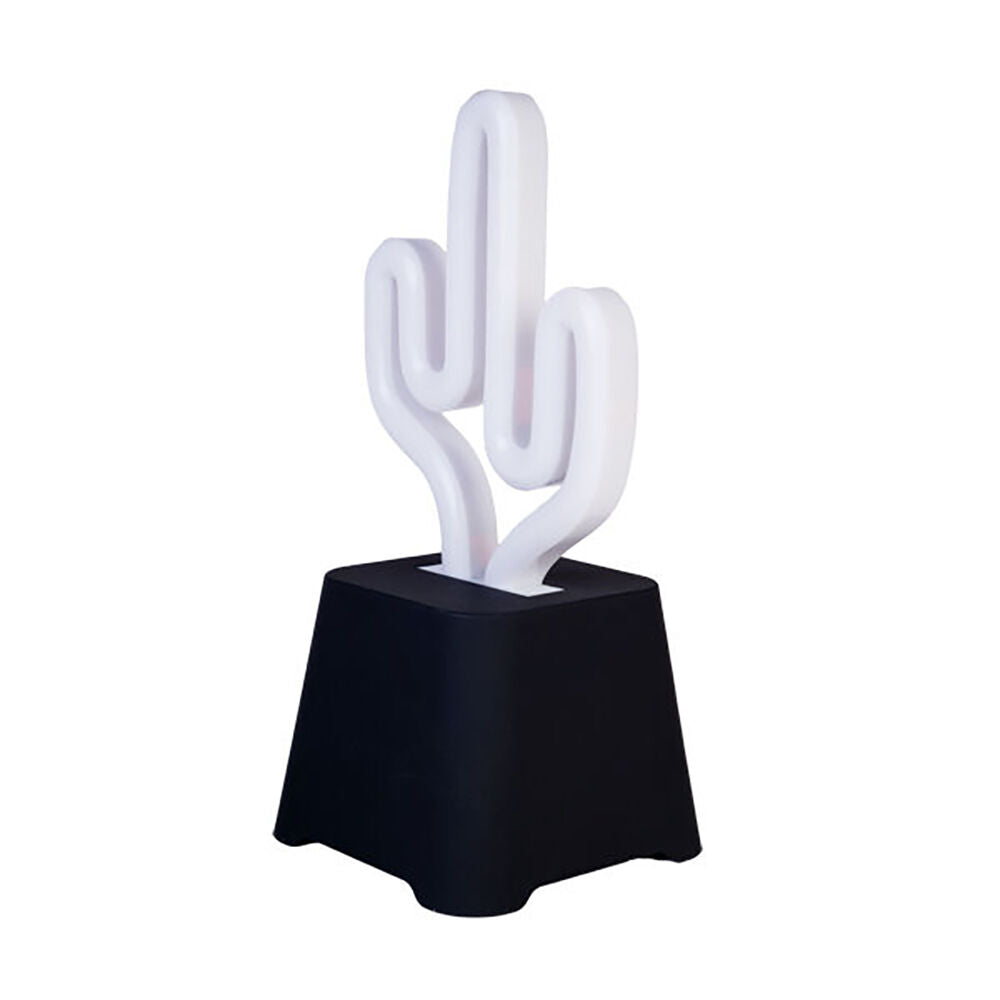 Art + Tech Neon Light Speaker Cactus Fun LED Bluetooth Mini 8.9x18.1cm Green — image 3