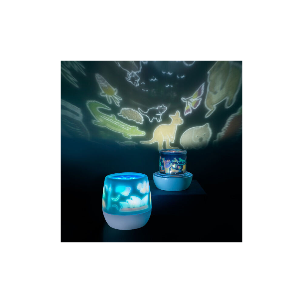 Lil Dreamers 12.9x12.9x12.9cm Glowing Rotating LED Projector Australiana — image 2