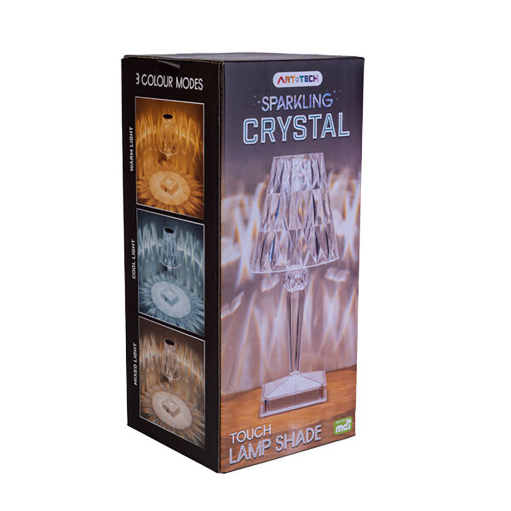 Art + Tech Sparkling Crystal Lamp 16-Colours Touch Control LED Night Light — image 4