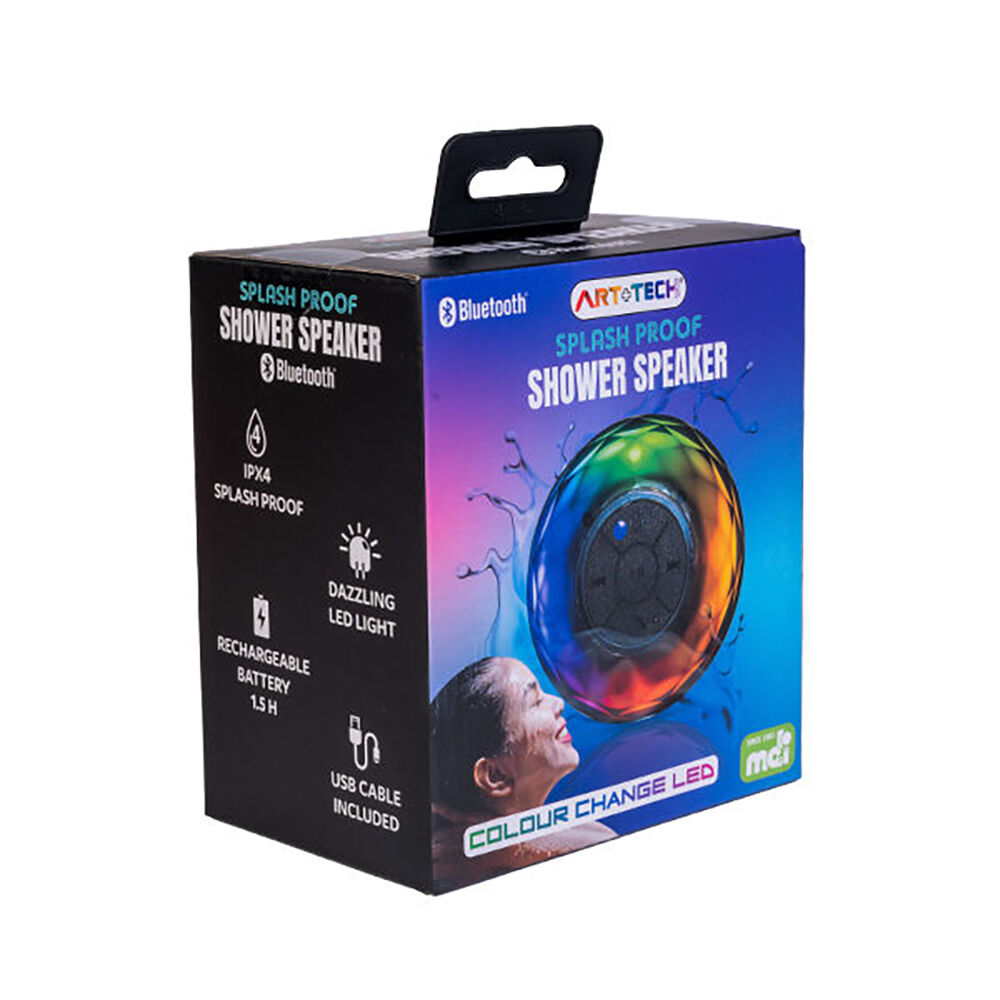 Art + Tech Rechargeable Wireless Bluetooth Splash Proof Shower Speaker — image 3