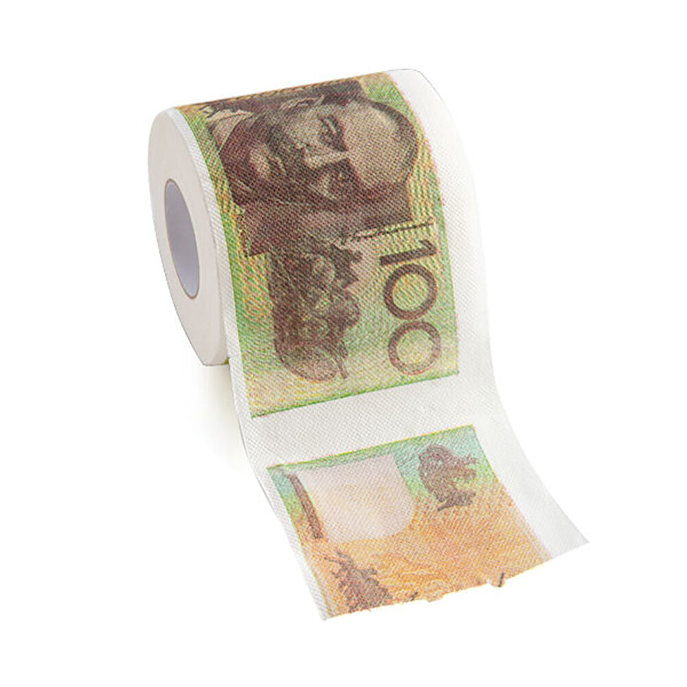 Outback Mates 3ply Tissue Roll Toilet & Bathroom Paper 100 AU Dollar Bill — image 3