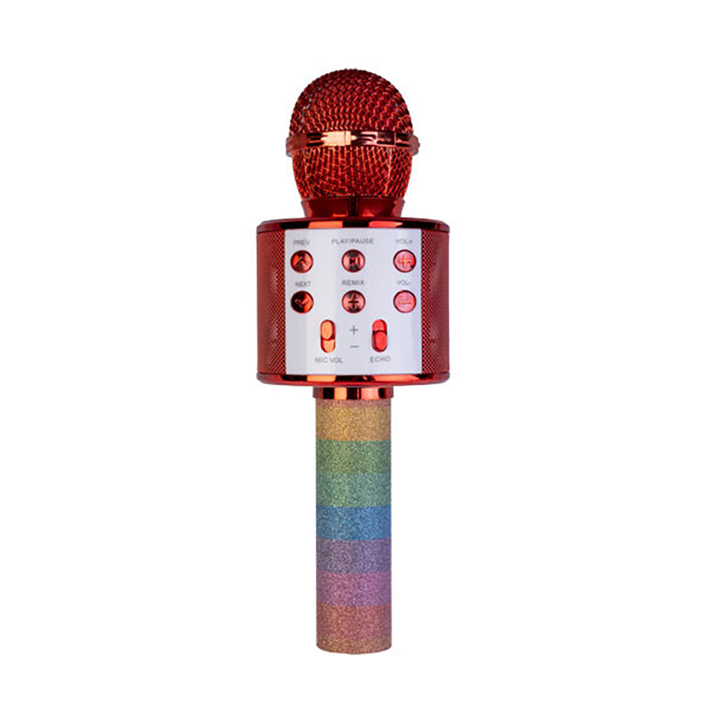 Art + Tech Rechargeable Wireless Bluetooth Karaoke Microphone Rainbow