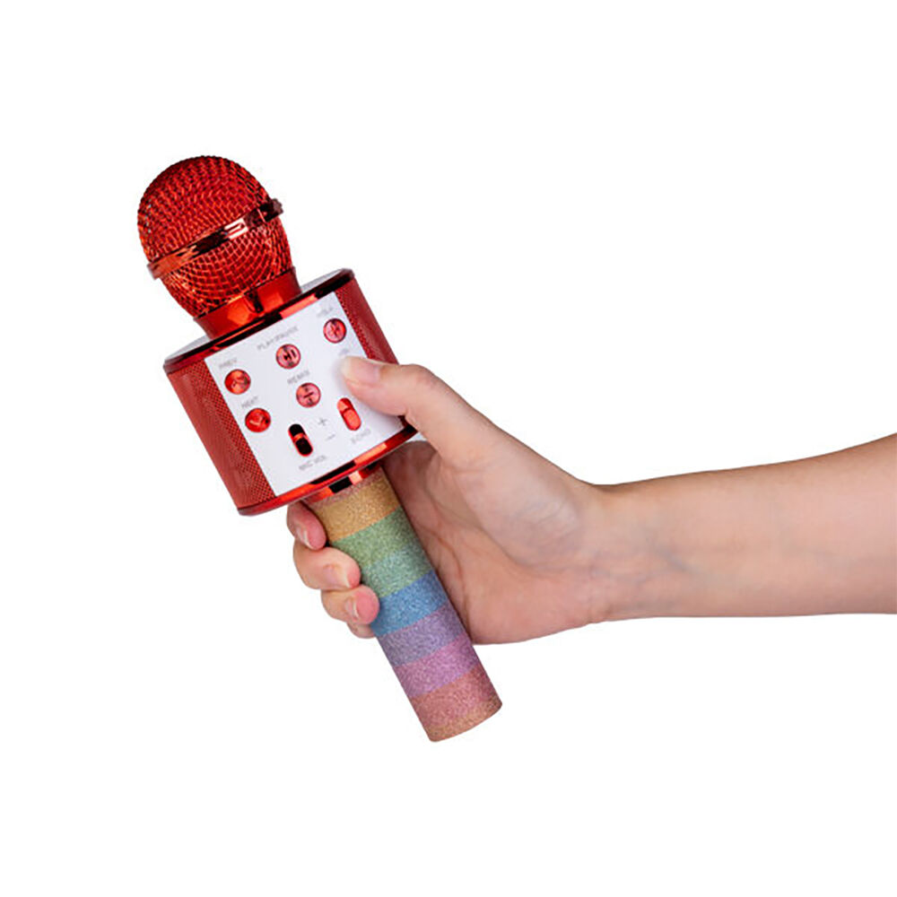 Art + Tech Rechargeable Wireless Bluetooth Karaoke Microphone Rainbow — image 2