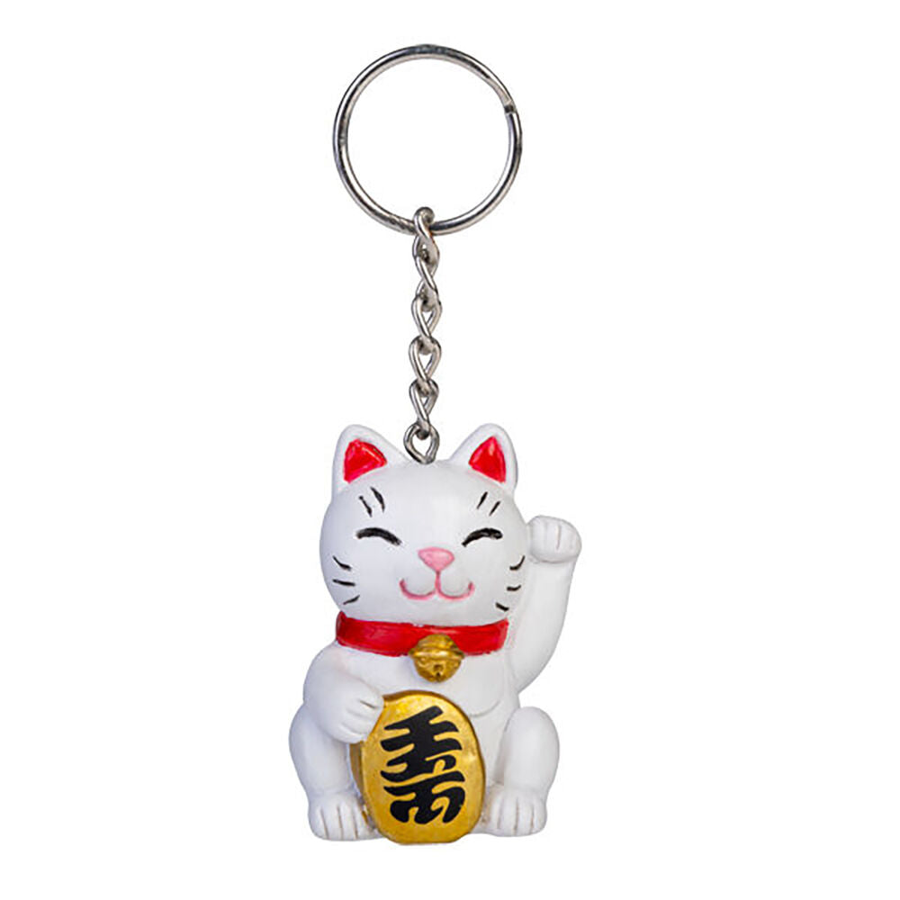 Lucky Cat Keychain Kitty Mini Animal Charm Toy Bag Accessory for Kids 5x3cm