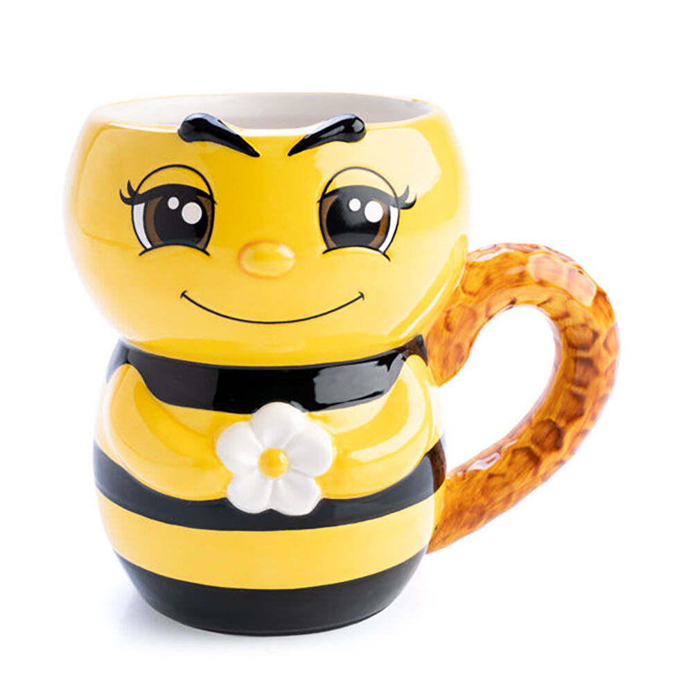 Joybee 3D Bee Ceramic Coffee/Tea Novelty Insect Mug Drinkware 13x12cm Yellow