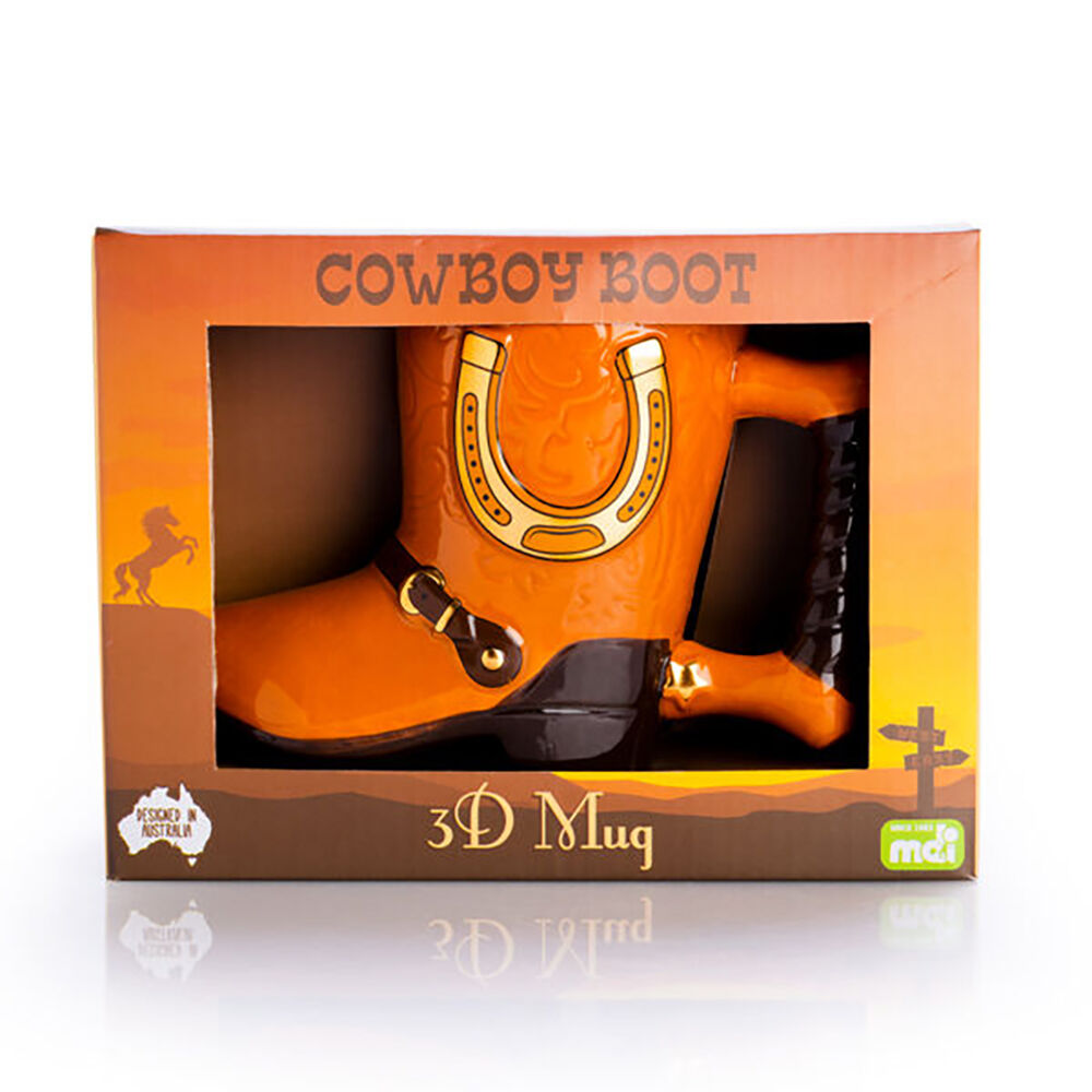 Mdi 3D Boss Cowboy Boot Ceramic Coffee/Tea Novelty Mug 16.5x11.5cm Orange — image 4