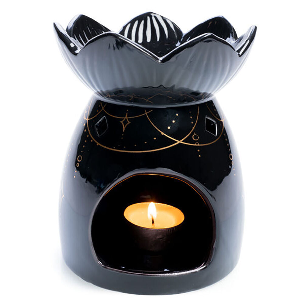 Wild Scents Oil Burner Hamsa Wax Melts Candles Holder Decor 12.2x14cm Black — image 2