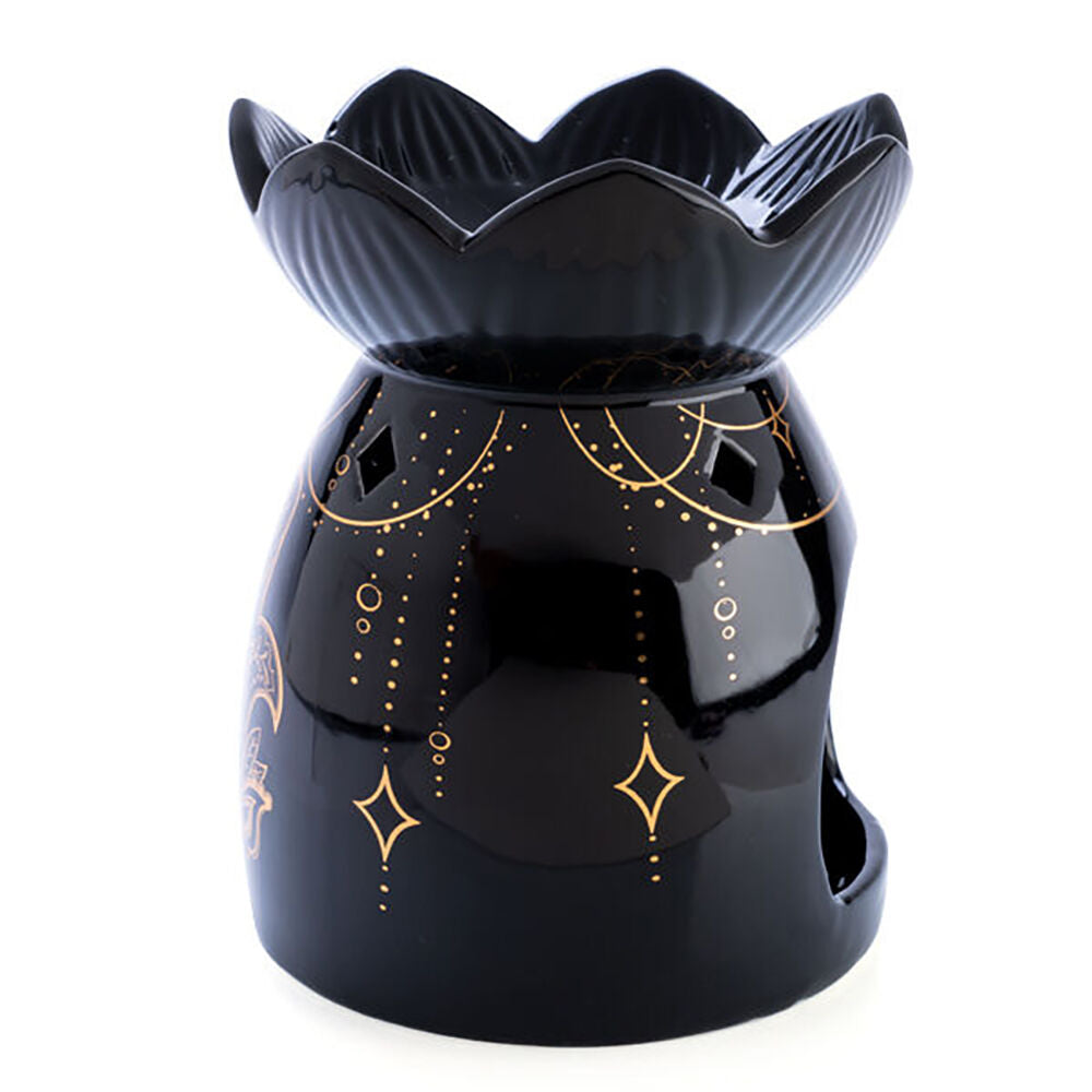 Wild Scents Oil Burner Hamsa Wax Melts Candles Holder Decor 12.2x14cm Black — image 3