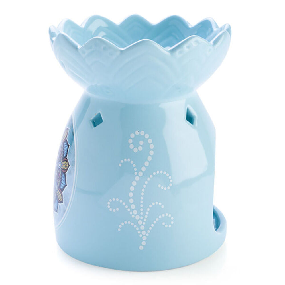 Wild Scents Oil Burner Mandala Wax Tealight Candles Holder 12.2x14cm Blue — image 3