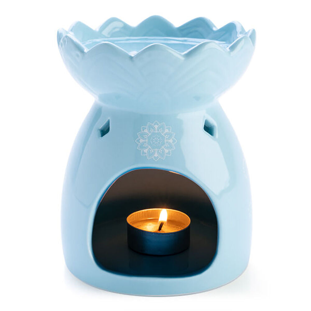 Wild Scents Oil Burner Mandala Wax Tealight Candles Holder 12.2x14cm Blue — image 2