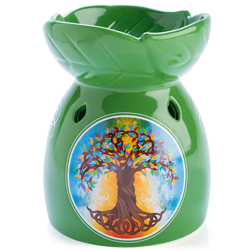 Wild Scents Green Oil Burner Tree of Life 12.2x14cm Wax Melts Candle Holder