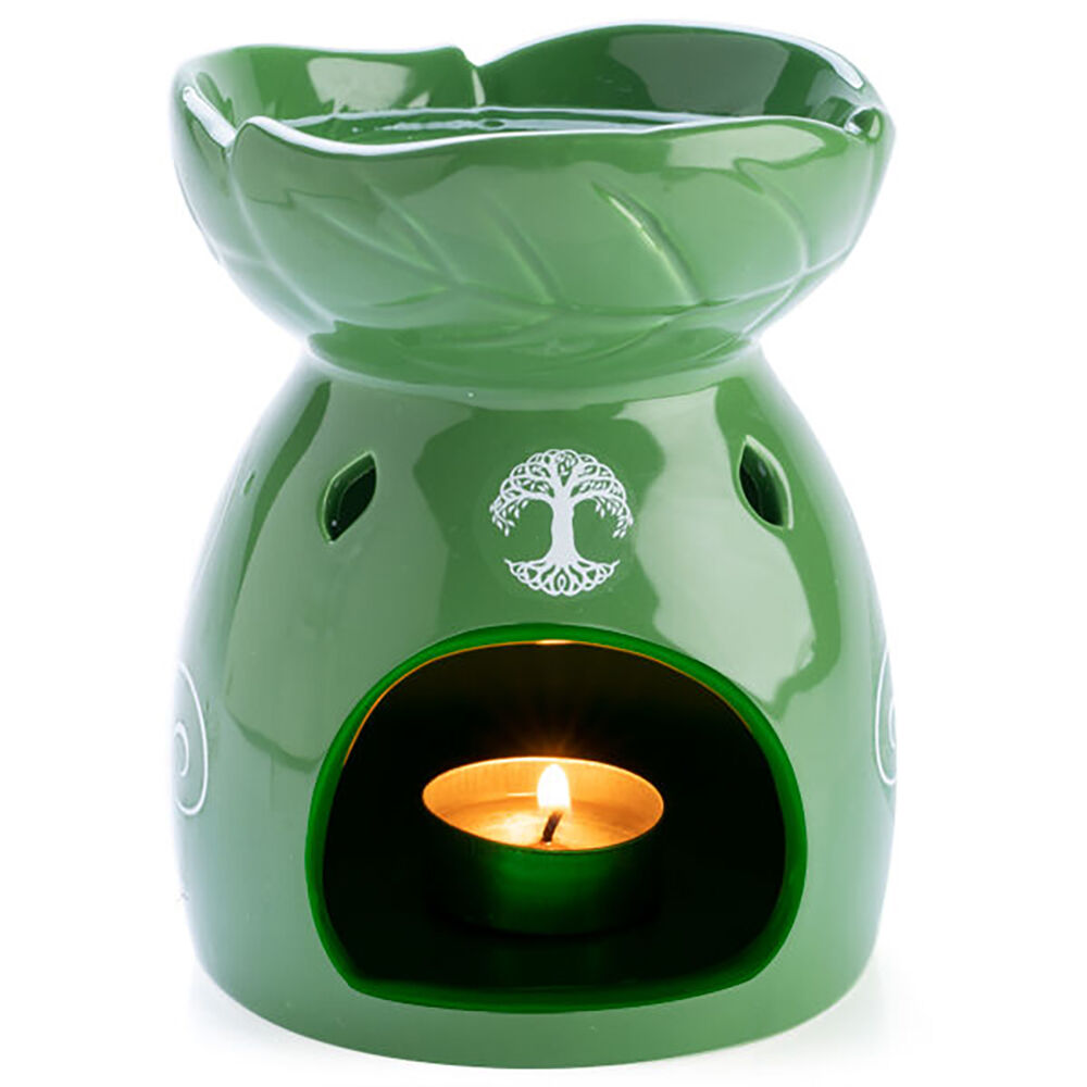 Wild Scents Green Oil Burner Tree of Life 12.2x14cm Wax Melts Candle Holder — image 2