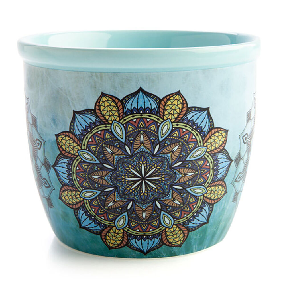 Mdi Mandala 12.5x10.5cm Ceramic Smudge Bowl Sage/Incense Burner Blue